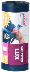Мешки мусорные Paclan Multitop Lux 60л 16шт Синий (pk134470)