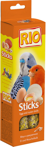 Лакомство RIO Sticks для всех видов птиц с яйцом и ракушечником 80