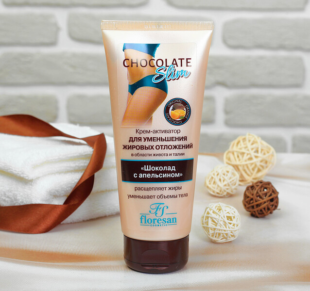 Крем-активатор Floresan Chocolate Slim для уменьшения жировых отложений в области живота и талии, 200 мл