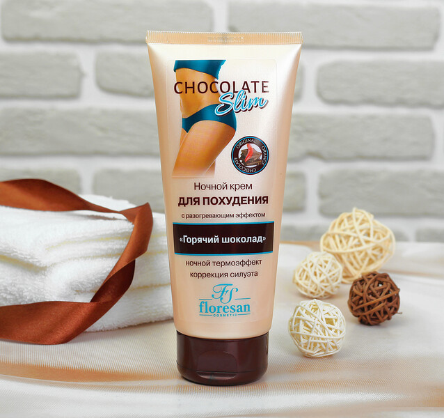 Крем ночной с разогревающим эффектом Floresan «Горячий шоколад» для похудения, 200 мл