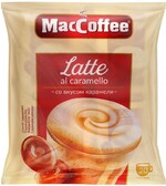 Напиток MacCoffee Latte кофейный растворимый 3 в 1 со вкусом карамели 20 штук 22 г