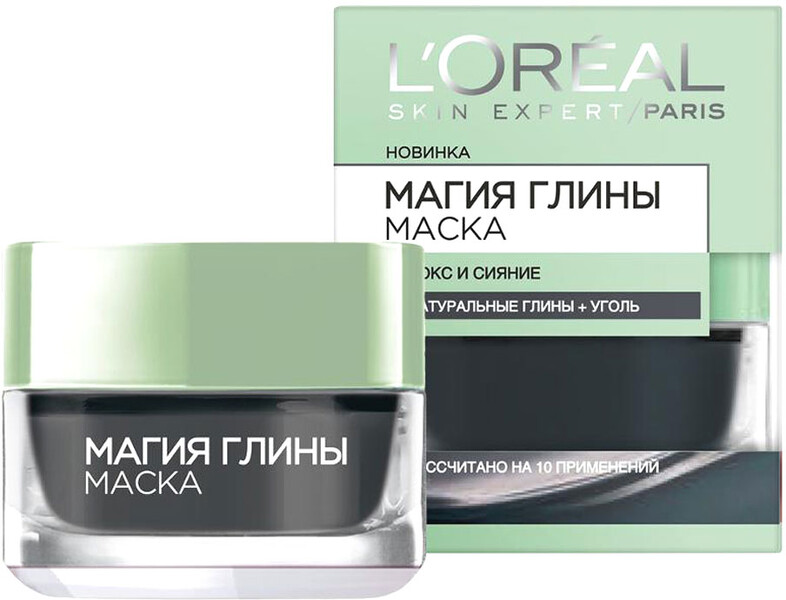 Маска-скраб для лица Loreal Paris Магия Глины Очищение и матирование 50мл