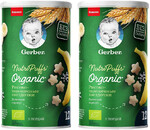 Звездочки рисово-пшеничные Gerber NutriPuffs Organic с бананом, с 12 месяцев, 35 г