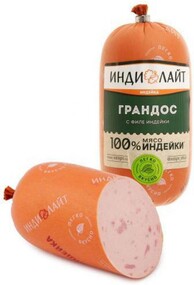 Колбаса «Индилайт» Грандос с филе индейки, 400 г