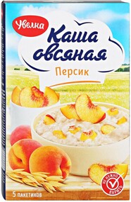 Каша Увелка овсяная быстрого приготовления с персиком 200г