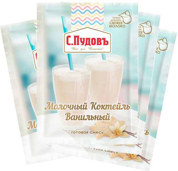 Сухая смесь С.Пудовъ Молочный коктейль Ванильный 30г
