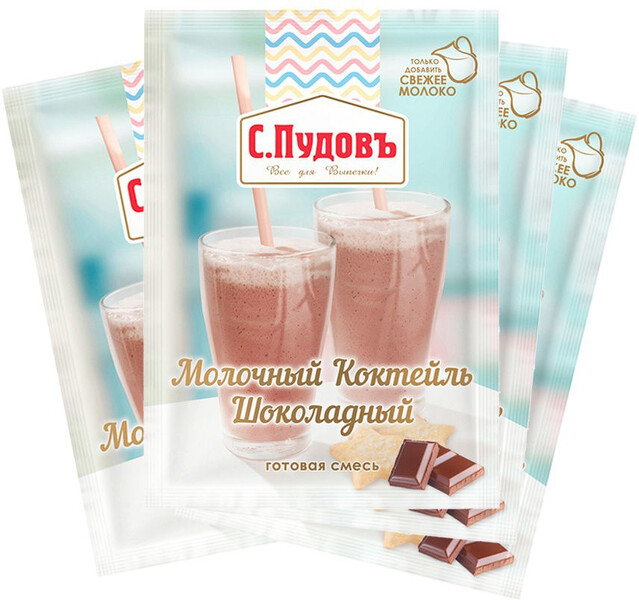 Сухая смесь С.Пудовъ Молочный коктейль Шоколадный 30г