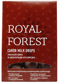 Плитка кэроб Royal Forest Carob milk bar Лесной орех, 75 г