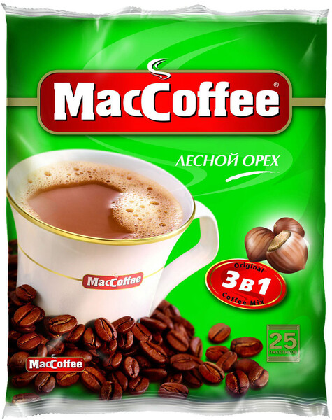 Кофе 3в1 Лесной орех, 25 шт. по 18 г