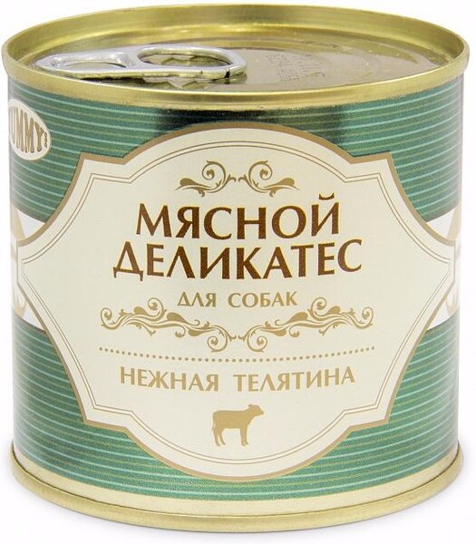 Мясной Деликатес консервы для собак, с натуральной телятиной в желе, 240 г