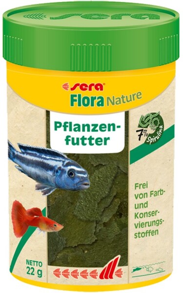 Корм для рыб растительный в хлопьях FLORA NATURE 100мл 22г