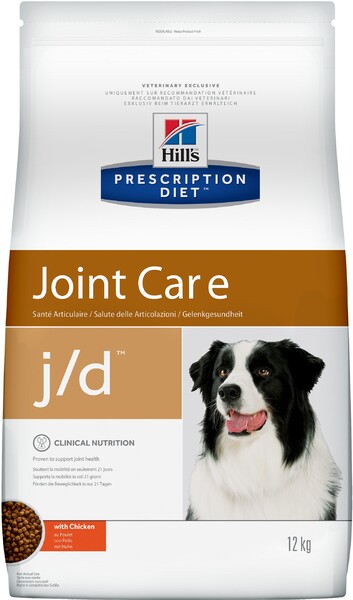 Prescription Diet j/d Joint Care сухой корм для собак для поддержания здоровья, с курицей, 12кг