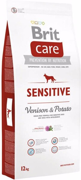 Care Sensitive корм для собак с чувствительным пищеварением и при пищевой непереносимости, с олениной и картофелем, 12 кг