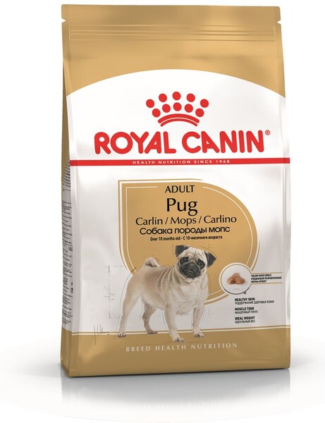 Pug Adult корм для собак породы мопс от 10 месяцев, 1,5 кг