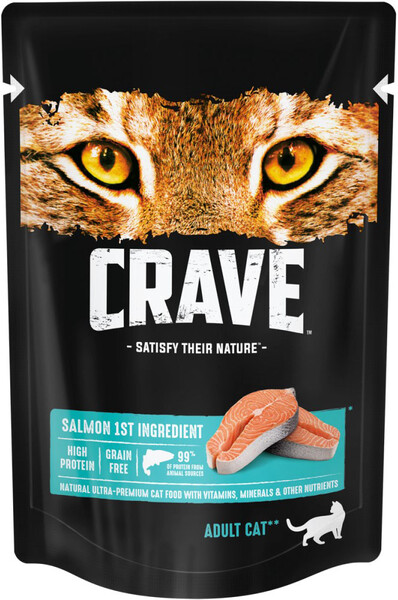 Влажный корм для кошек Crave Лосось 70г