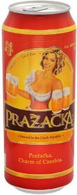 Пиво Prazecka (Пражечка) Классическое светлое фильтрованное 4% (ж/б) 0.5 л