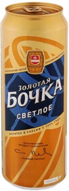 Пиво «Золотая Бочка» светлое фильтрованное 4,7%, 450 мл