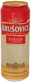 Пиво Krusovice Royal светлое фильтрованное 4,2%, 450 мл