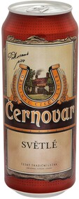 Пиво светлое CERNOVAR Svetle фильтрованное пастеризованное, 4,9%, ж/б, 0.5л Чехия, 0.5 L