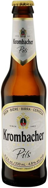 Пиво Krombacher Pils (Кромбахер Пильс) светлое фильтрованное непастеризованное 4.8% (стекло) 0.33 л
