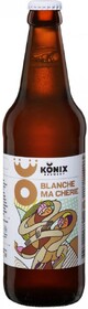 Напиток пивной неосветленный KONIX BREWERY Blanche ma cherie нефильтрованный, 4,5%, 0.5л Россия, 0.5 L