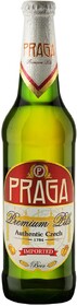 Пиво Praga Premium Pils (Прага Премиум Пилс) светлое фильтрованное 4.7% (стекло) 0.5 л