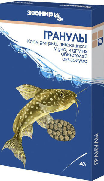 Корм для рыб Зоомир Гранулы тонущие 40г