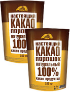 Какао порошок натуральный,   2 шт по 100 г