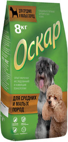 Сухой корм для собак средних и мелких пород «Оскар», 8 кг