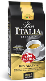 Кофе Saquella BAR Italia зерно 100% Арабика, 1.00кг