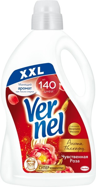 Кондиционер для белья VERNEL Ароматерапия Чувственная Роза Россия, 2730 мл