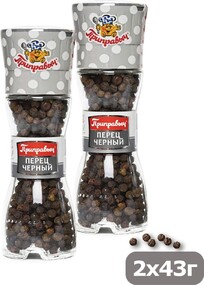 Перец черный горошек Приправыч 43 гр., стекло