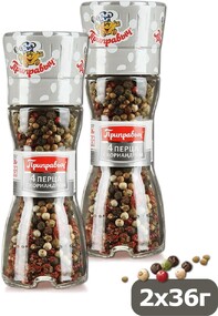 Приправа смесь 4 перца с кориандром, мельница, Приправыч, 36 гр., стекло