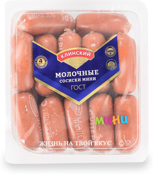 Сосиски Молочные мини Клинский, 495 г