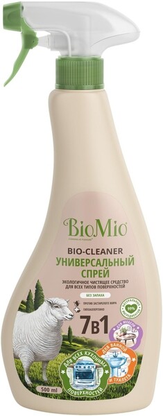 Средство BioMio Bio-Multi Purpose Cleaner чистящее, экологичное универсальное, 500 мл., ПЭТ