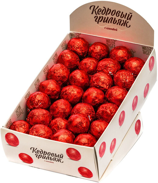 Конфеты Грильяж кедровый с клюквой 700 г коробка конфет шоубокс