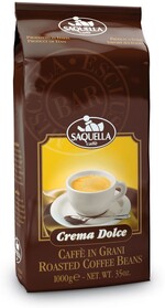 Кофе Saquella в зернах жареный Crema Dolce, 1.00кг