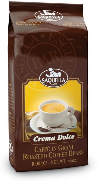 Кофе Saquella в зернах жареный Crema Dolce, 1.00кг