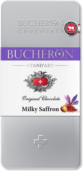 Шоколад Bucheron молочный с шафраном и орехами 100г