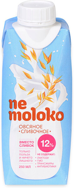 Напиток Nemoloko овсяный сливочный 12%, 250мл