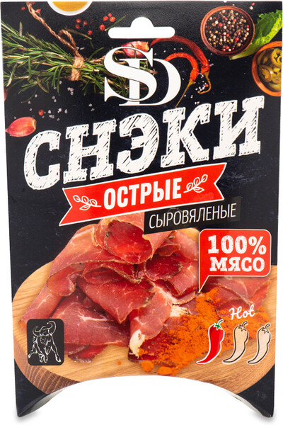 Снэки из говядины Сытный Дом острые сыровяленые 30г Россия