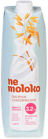 Напиток Nemoloko овсяный классический 3,2%, 1л