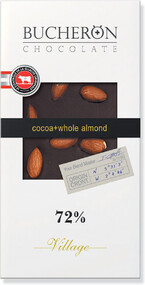 Кондитерские изделия Bucheron шоколад (с окном) Горький с цельным миндалем 100 гр. картон (6)