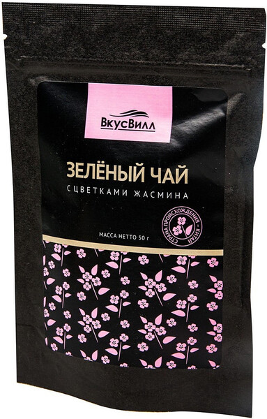 Чай зеленый ВкусВилл с цветками жасмина 50г