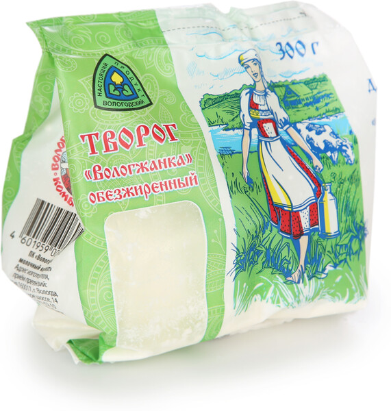 Творог Вологжанка 1,8% 300г Россия, БЗМЖ