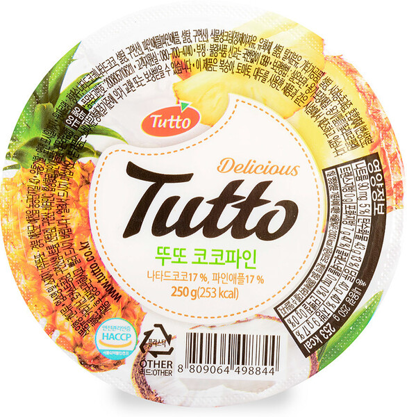 Десерт Tutto арафурский ананас с кокосом 250 г