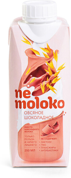 Напиток Nemoloko овсяный шоколадный 3,2%, 250мл
