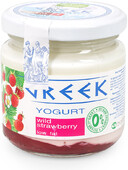 Йогурт Healthy products греческий обезжиренный с фруктово-ягодным наполнителем земляника 0% 165 г
