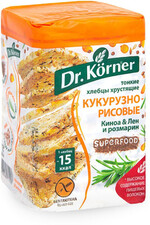Хлебцы Dr.Korner кукурузно-рисовые с киноа, льном и розмарином, 0.10кг