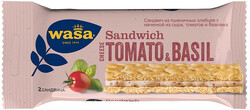 Хлебцы Wasa Sandwich пшеничные сыр томат базилик, 40 г